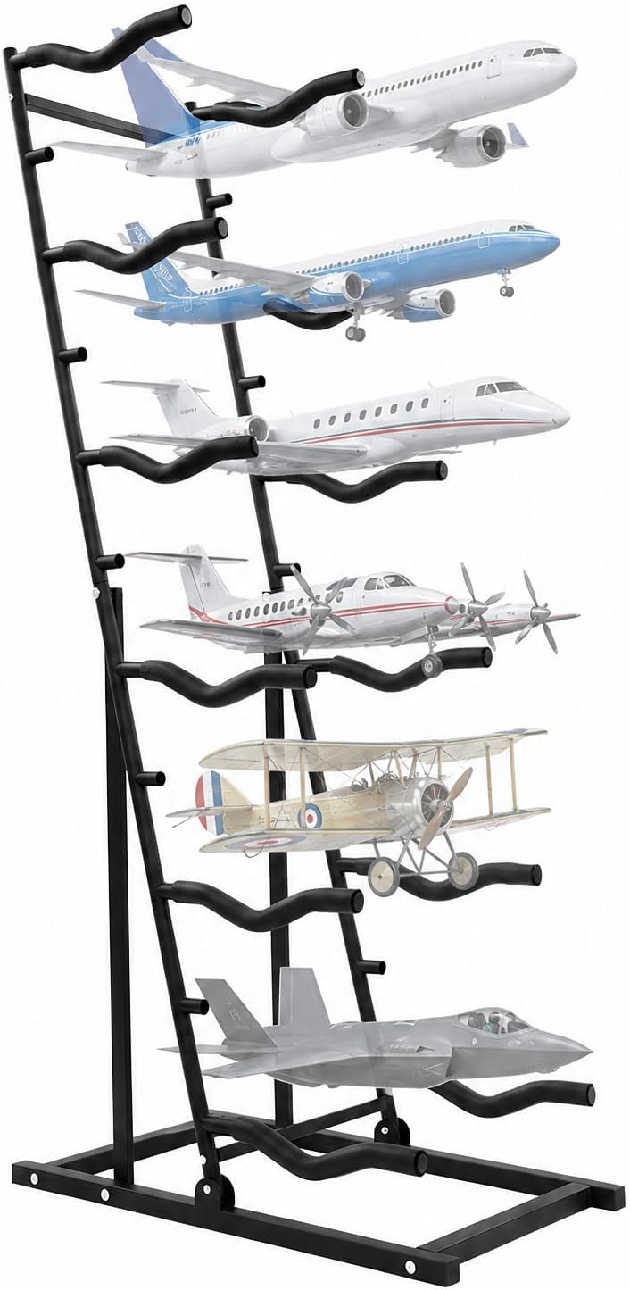 Rc Hobby Garage - RC Airplane Stand 6-Tier, Model Airplane