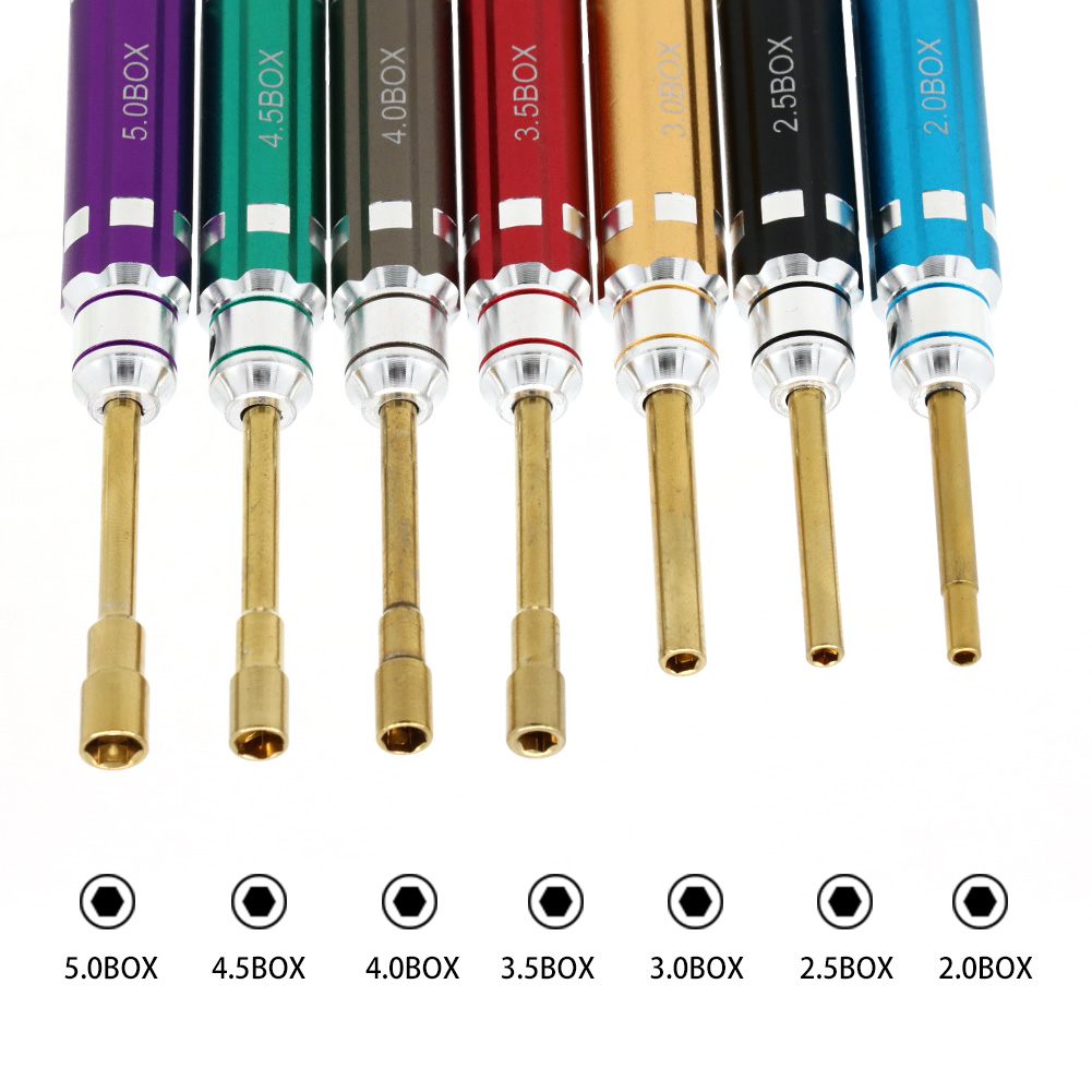 Rc Hobbyking - 7PCS Short Handle RC Hex Screwdriver