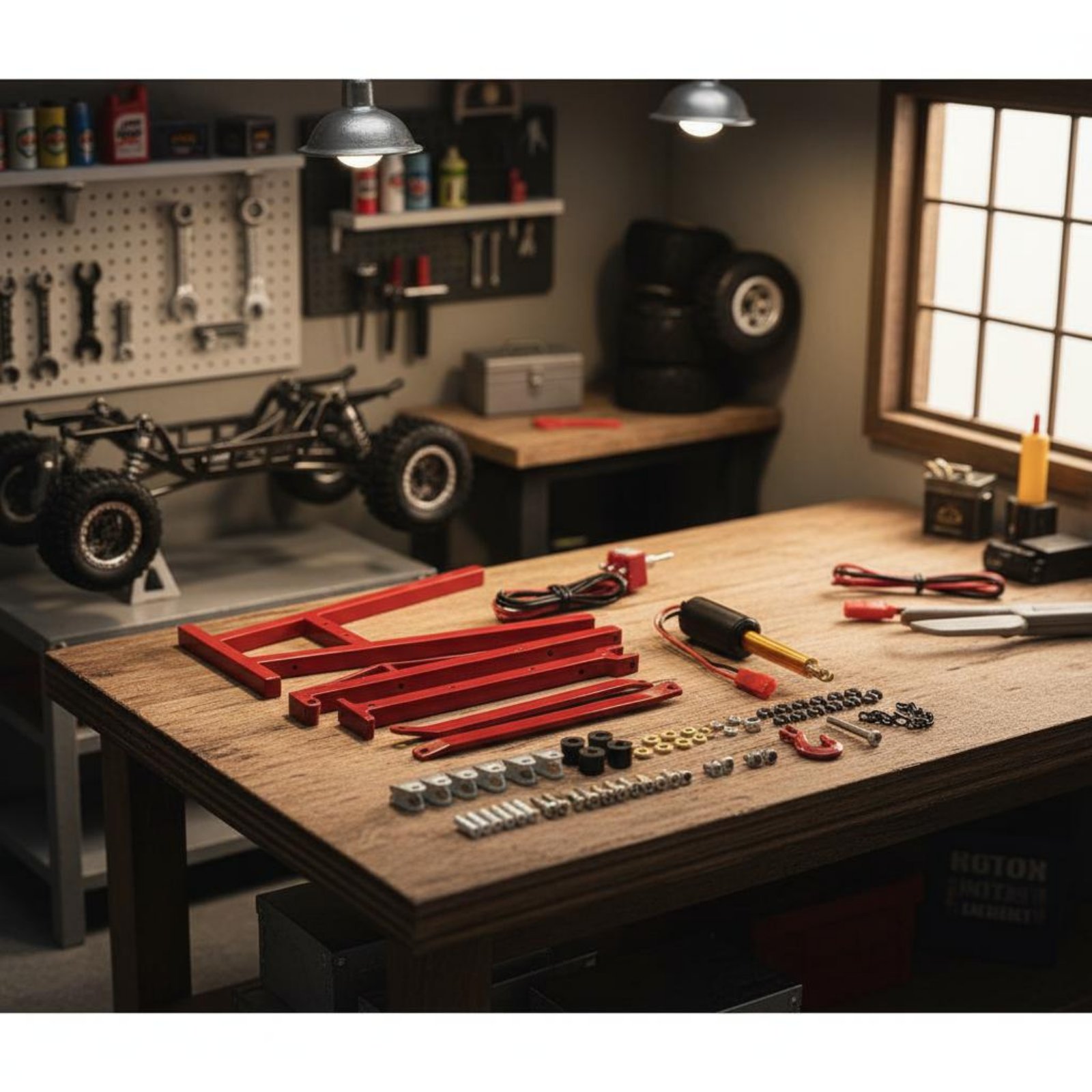 Rc Hobby Garage - 1/10 Scale Garage Set Hobby Display