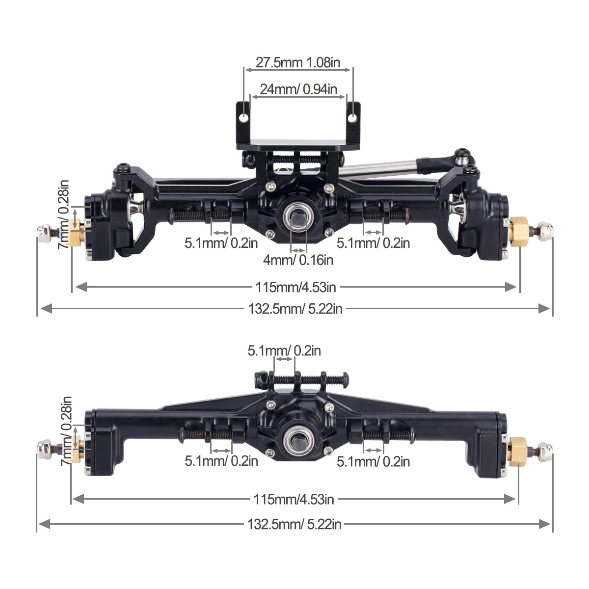 Aluminum CNC Portal Axles +10m - Rc Hobby Zone recension och pris