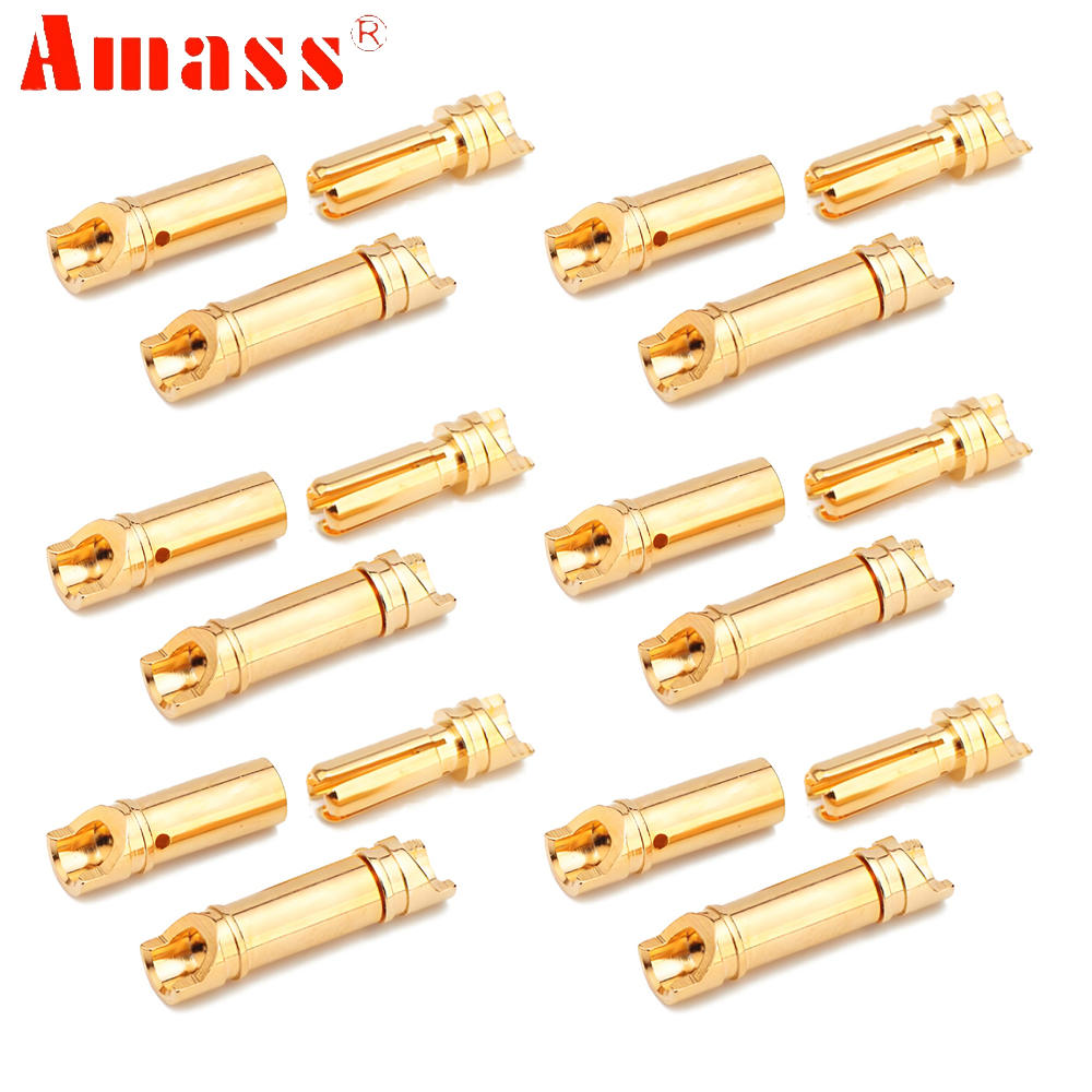 5pair/lot Amass 3.5mm 4mm Gold - Rc Hobbyking recension och pris