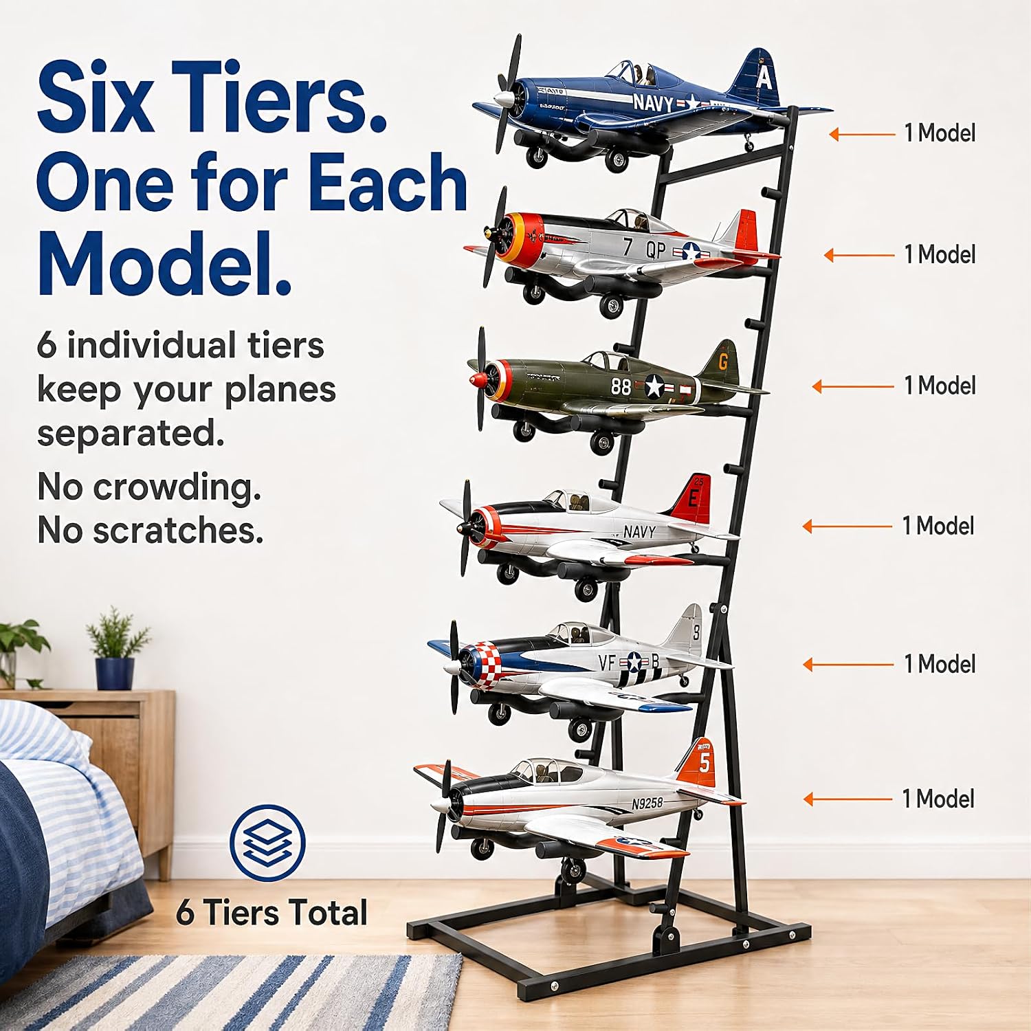 RC Airplane Stand 6-Tier, Mode - Rc Hobby Garage recension och pris