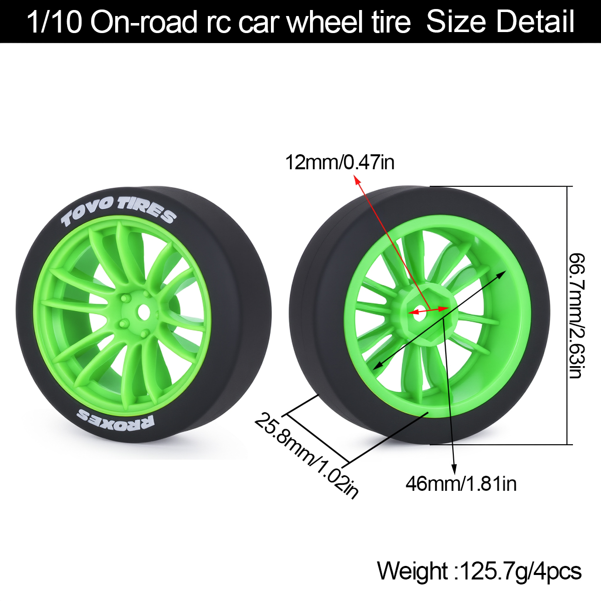 4Pcs Hard Drift Tires Wheel Ty - Rc Hobby Drift Car recension och pris