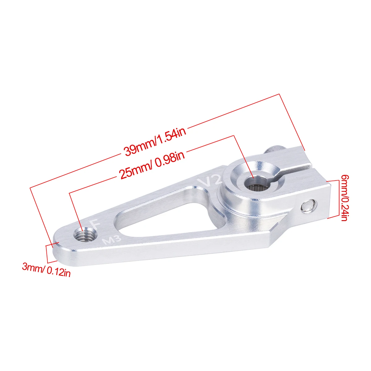 39mm M3 7075 Aluminum 25T Serv - Rc Hobby Zone recension och pris