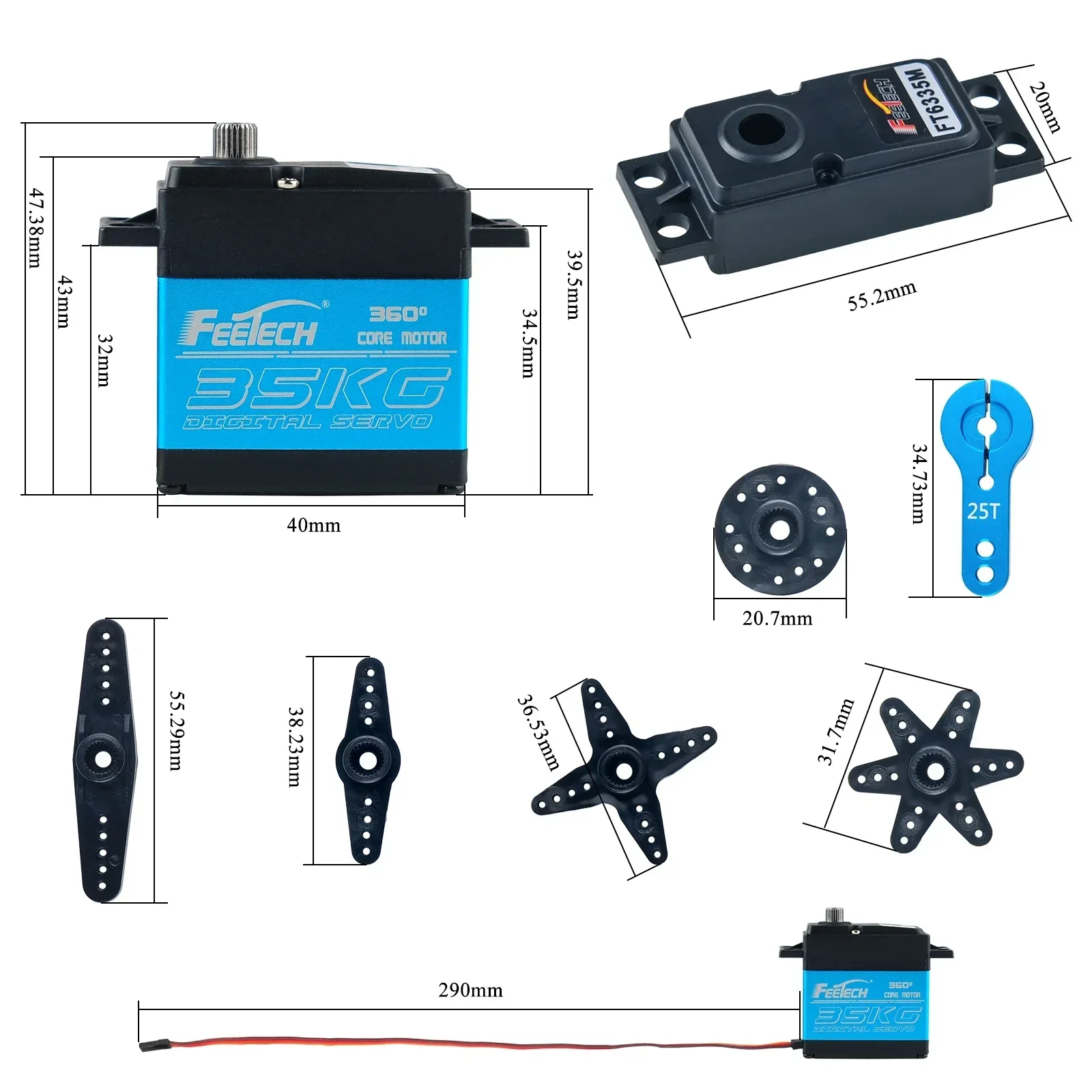 Feetech FT6335M Digital RC Ser - Servo Metal Gear recension och pris